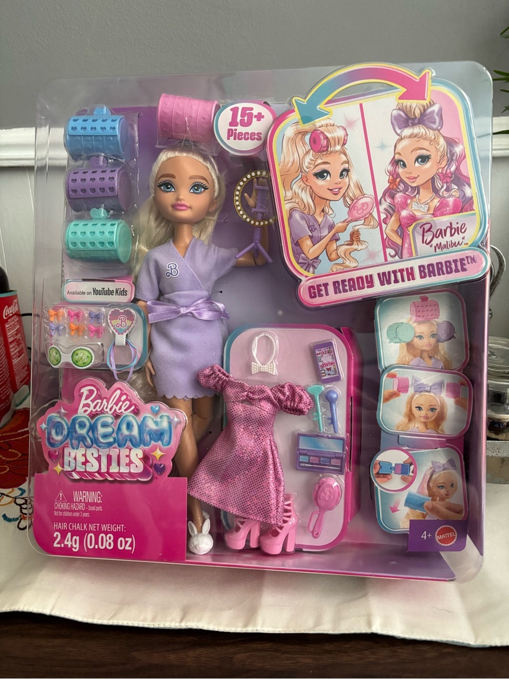 Barbie Dream Besties Get Ready with Barbie Doll - Purple & Pink